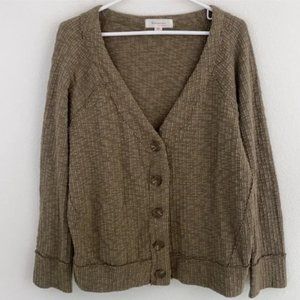 Two by Vince Camuto Brown Textured All Day Wear Sweater